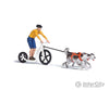 Busch Gmbh & Co Kg Ho 7814 Dogscooting Set -- Figure 2 Huskies Dogscooter Figures