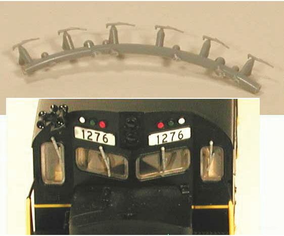 Cal Scale Ho 619 Windshield Wipers - Plastic -- Pkg(6) Detailing Parts