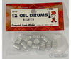 Campbell Scale Models HO 252 Silver Oil Drums - pkg of 12 Scenery Details