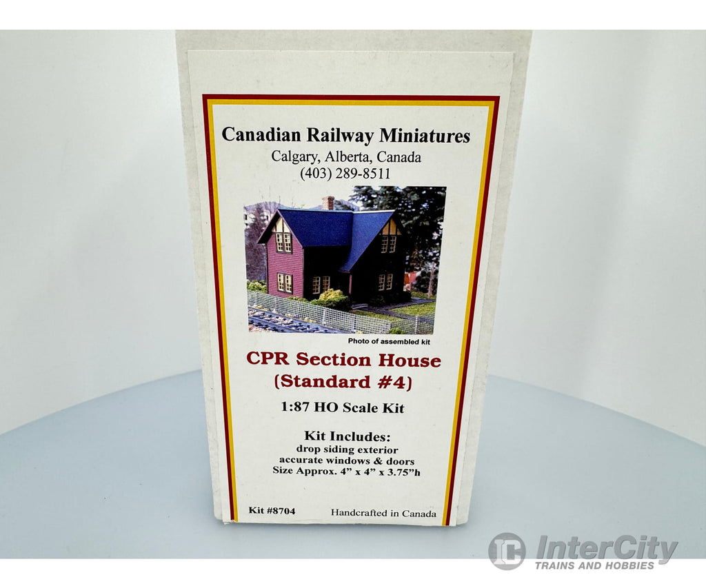 Canadian Railway Miniatures 8704 Ho Cpr Section House Standard #4 Kit Structures