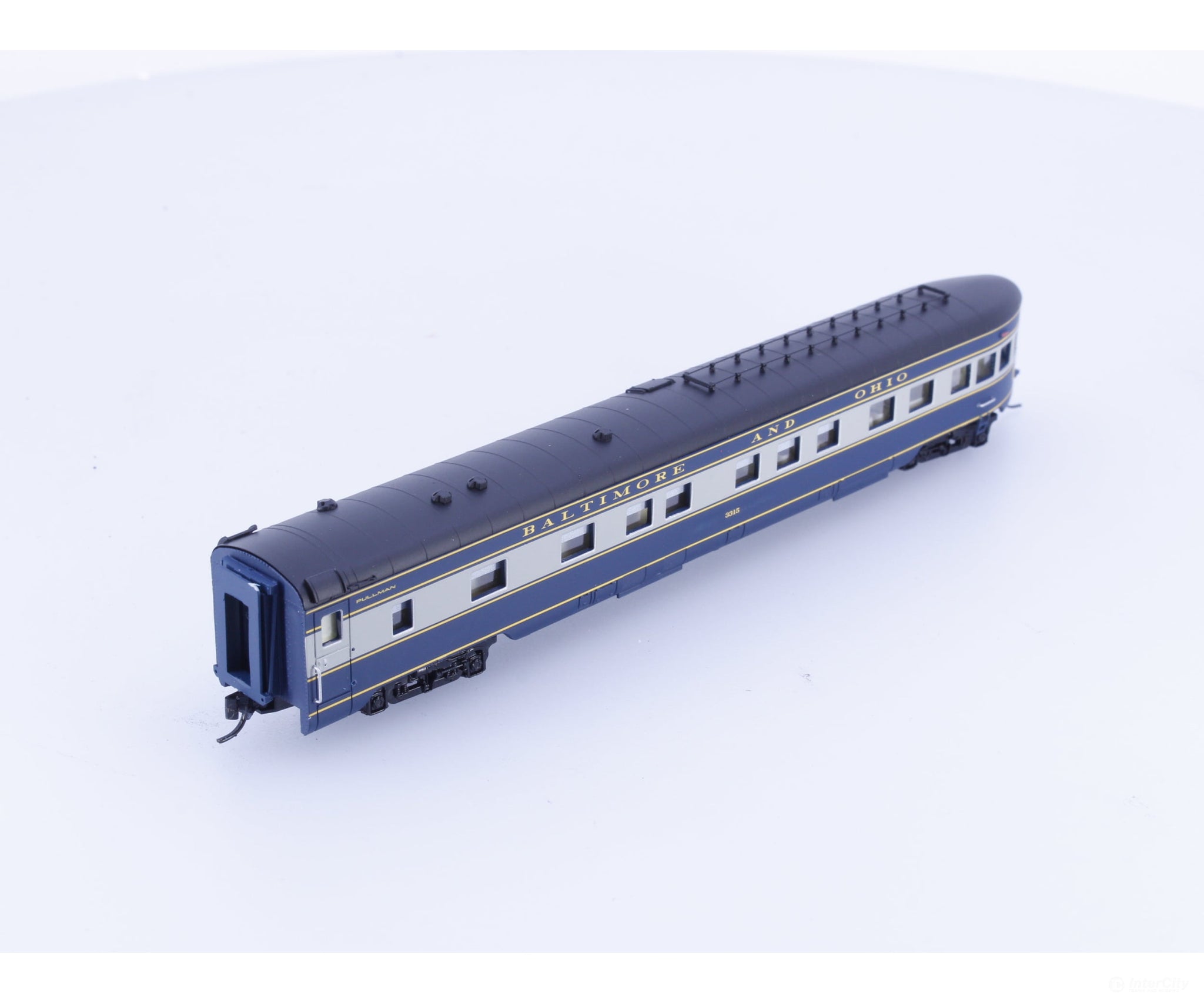 Centralia Car Shops CCS7502-04 N Pullman Standard 2-1-1 Observation-Buffet Lounge Baltimore and Ohio (BO) 3315