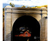 Chooch Enterprises N 9730 Double Track Concrete Tunnel Portal 2-Pack - 3-3/4 x 3-29/32’’ 9.3 x 9.7cm Tunnels & Bridges