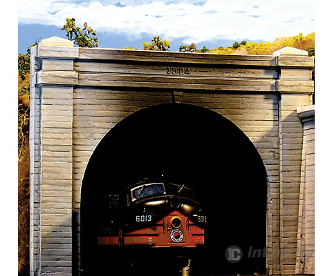 Chooch Enterprises N 9730 Double Track Concrete Tunnel Portal 2-Pack - 3-3/4 x 3-29/32’’ 9.3 x 9.7cm Tunnels & Bridges