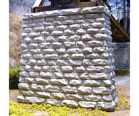 Chooch Enterprises N 9831 Cut Stone Rectangular Bridge Pier 2-Pack - 2-1/8 x 11/16 x 2’’ 5.4 x 1.7 x 5.1cm Tunnels &