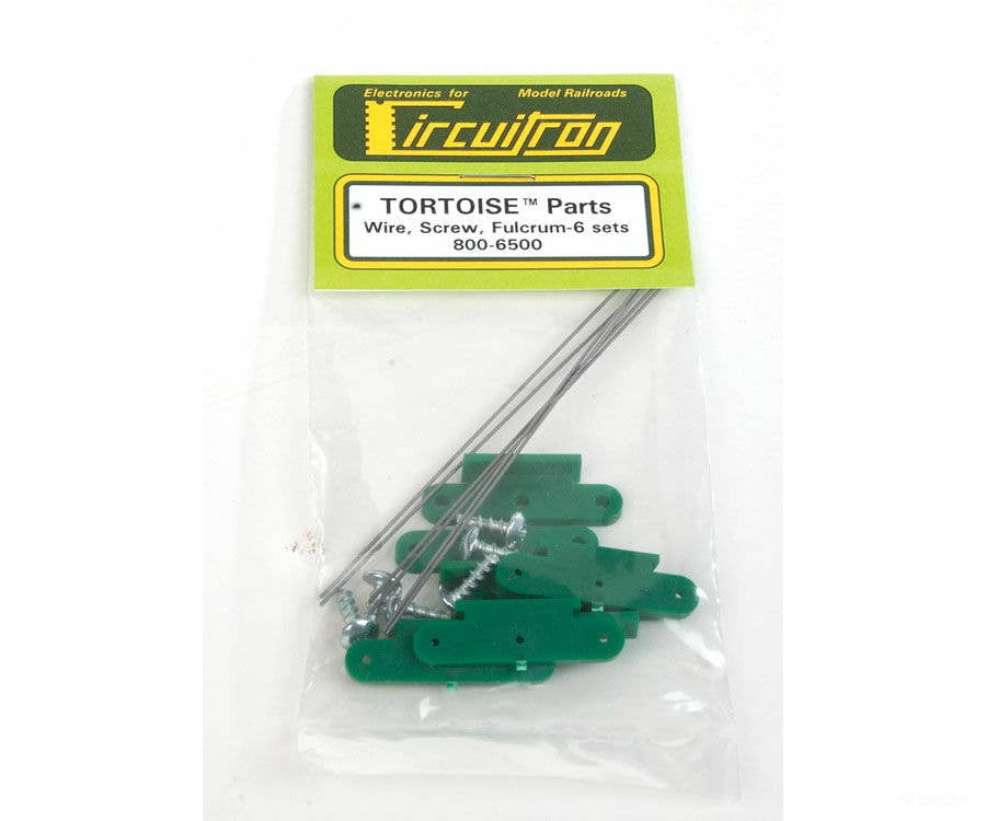 Circuitron A 6500 Tortoise(TM) Switch Machine Replacement Parts - Spring Wire Retaining Screws & Fulcrum - 6 Sets Track