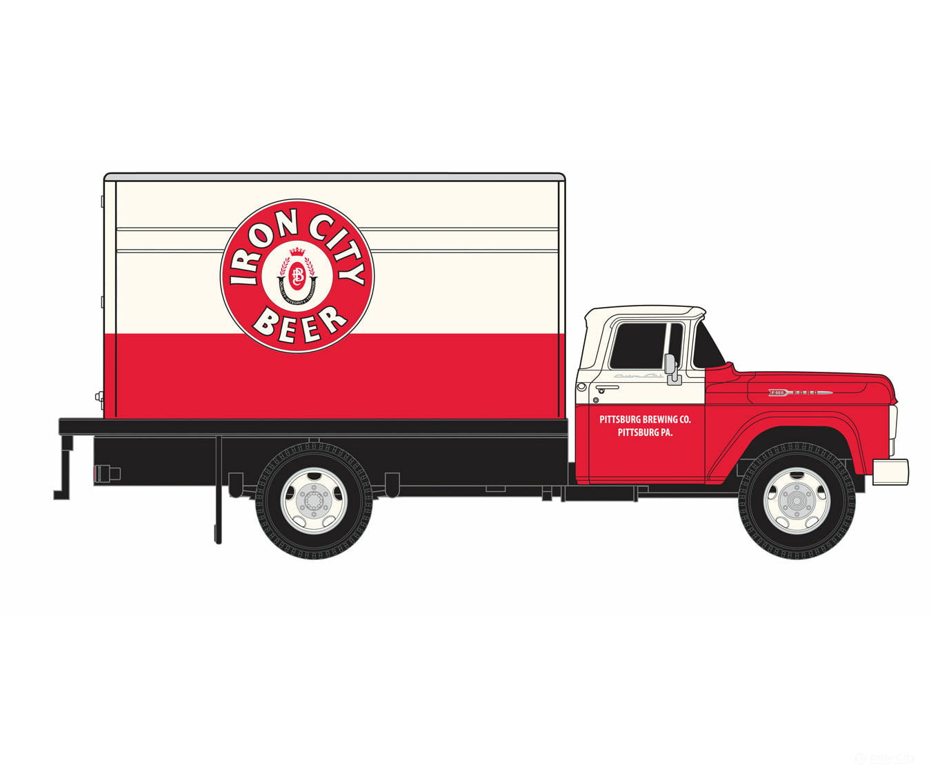 Classic Metal Works Ho 30428 1960 Ford F-500 Box-Body Delivery Truck - Assembled Mini Metals -- Iron