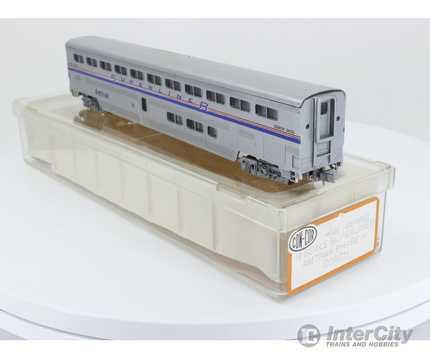 Con Cor 0001-004603 N Superliner Phase Iv Passenger Coach Car Amtrak (Amtk) 34102 Cars