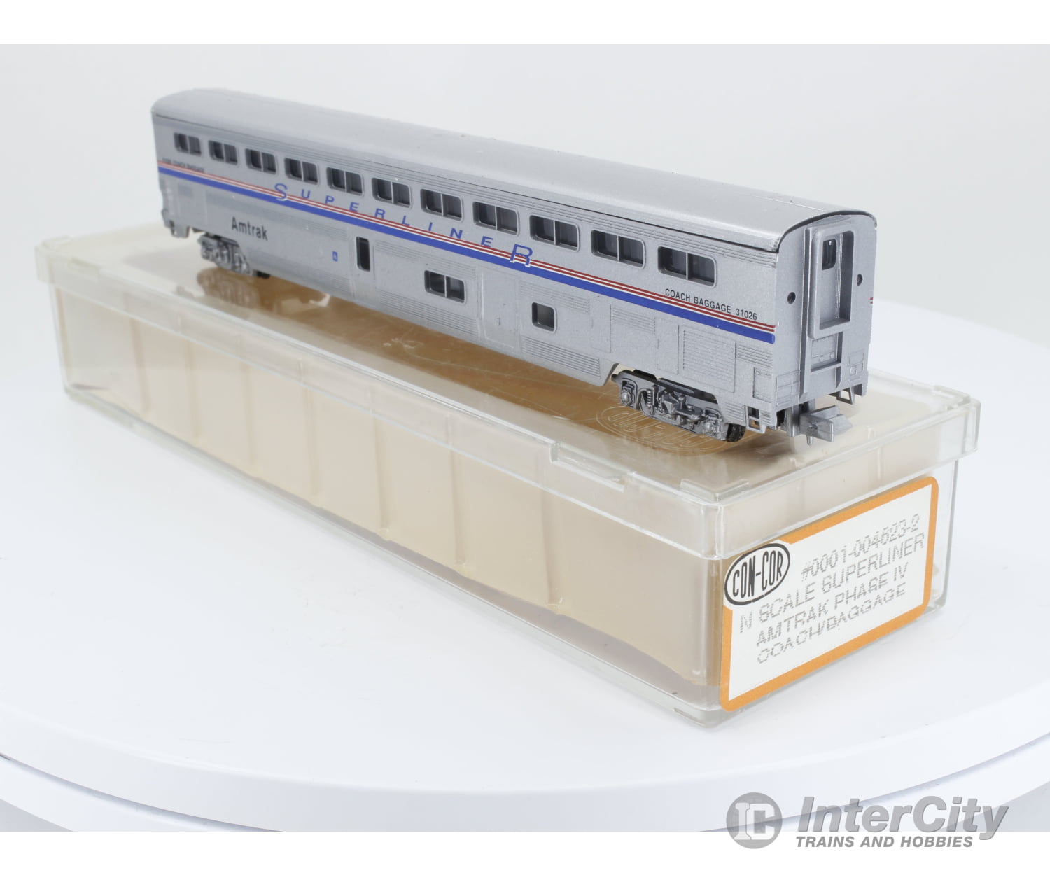 Con Cor 0001-004623 N Superliner Phase Iv Passenger Coach/Baggage Car Amtrak (Amtk) 31026 Cars