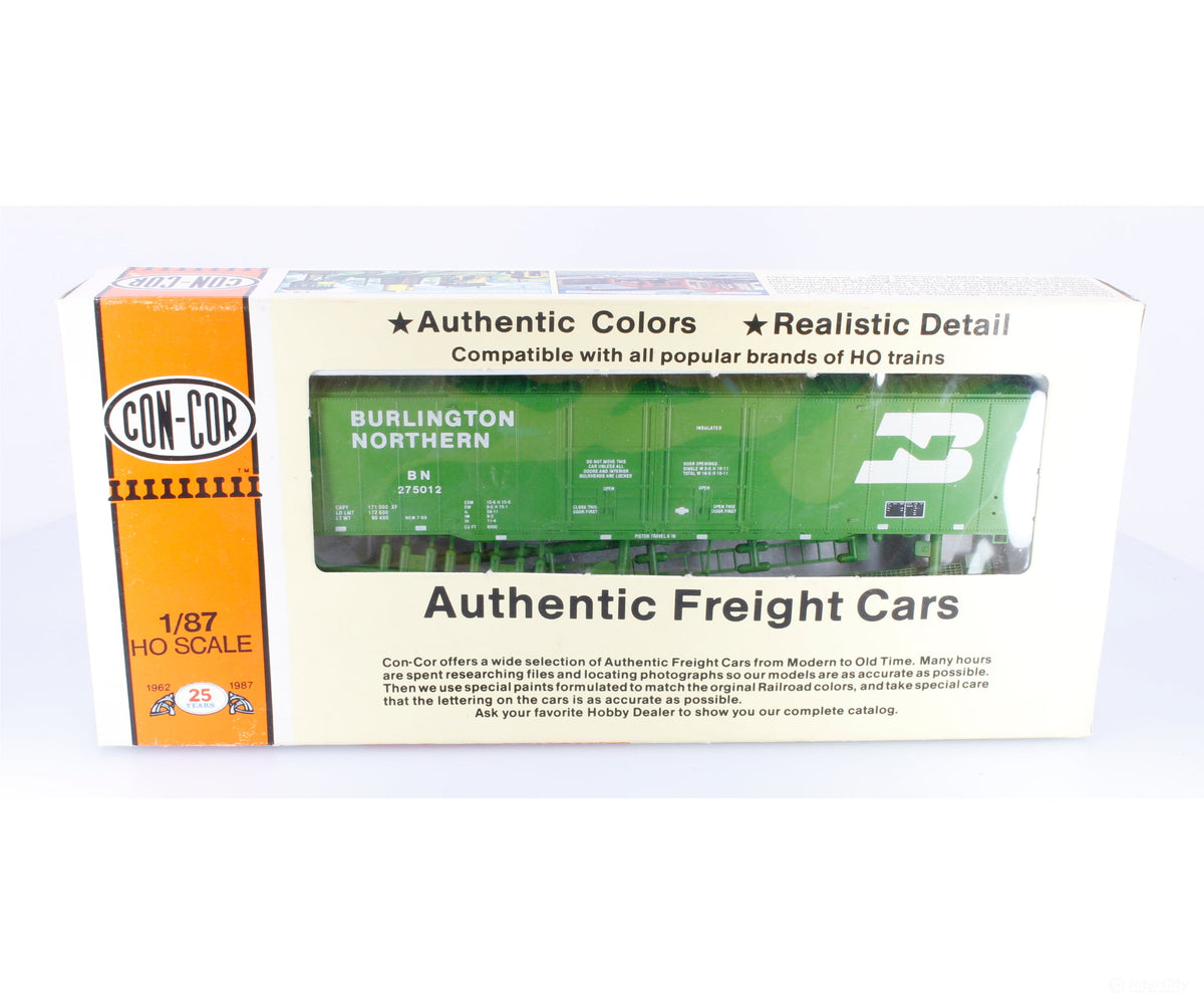 Con Cor 0001-009606 HO 60’ Greenville DPD Box Car Kit Burlington Northern (BN) 275012 - Freight Cars