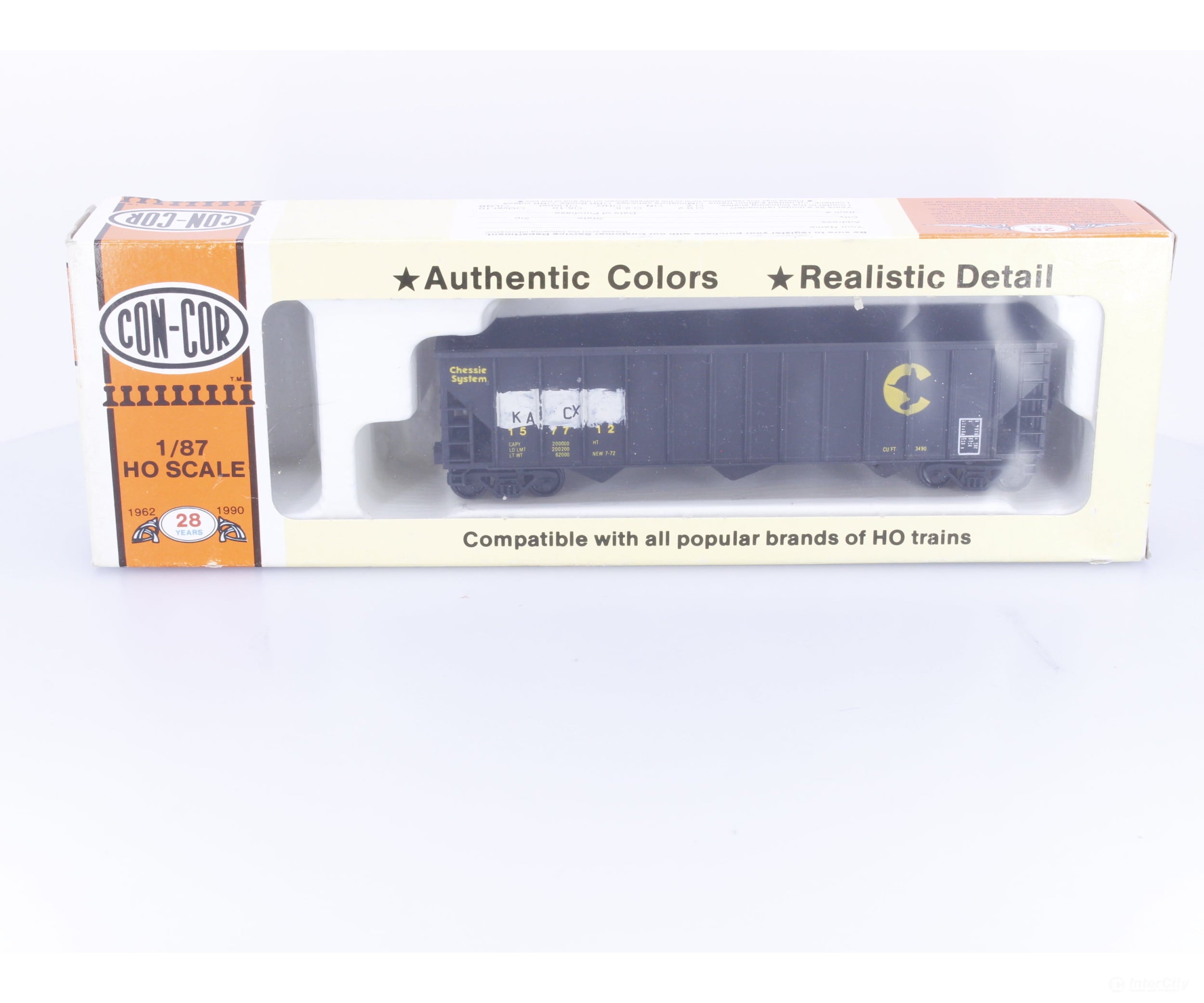 Con Cor 0001-504 HO 100 Ton Covered Hopper Kit Chesapeake and Ohio (CO) 157712 - Freight Cars