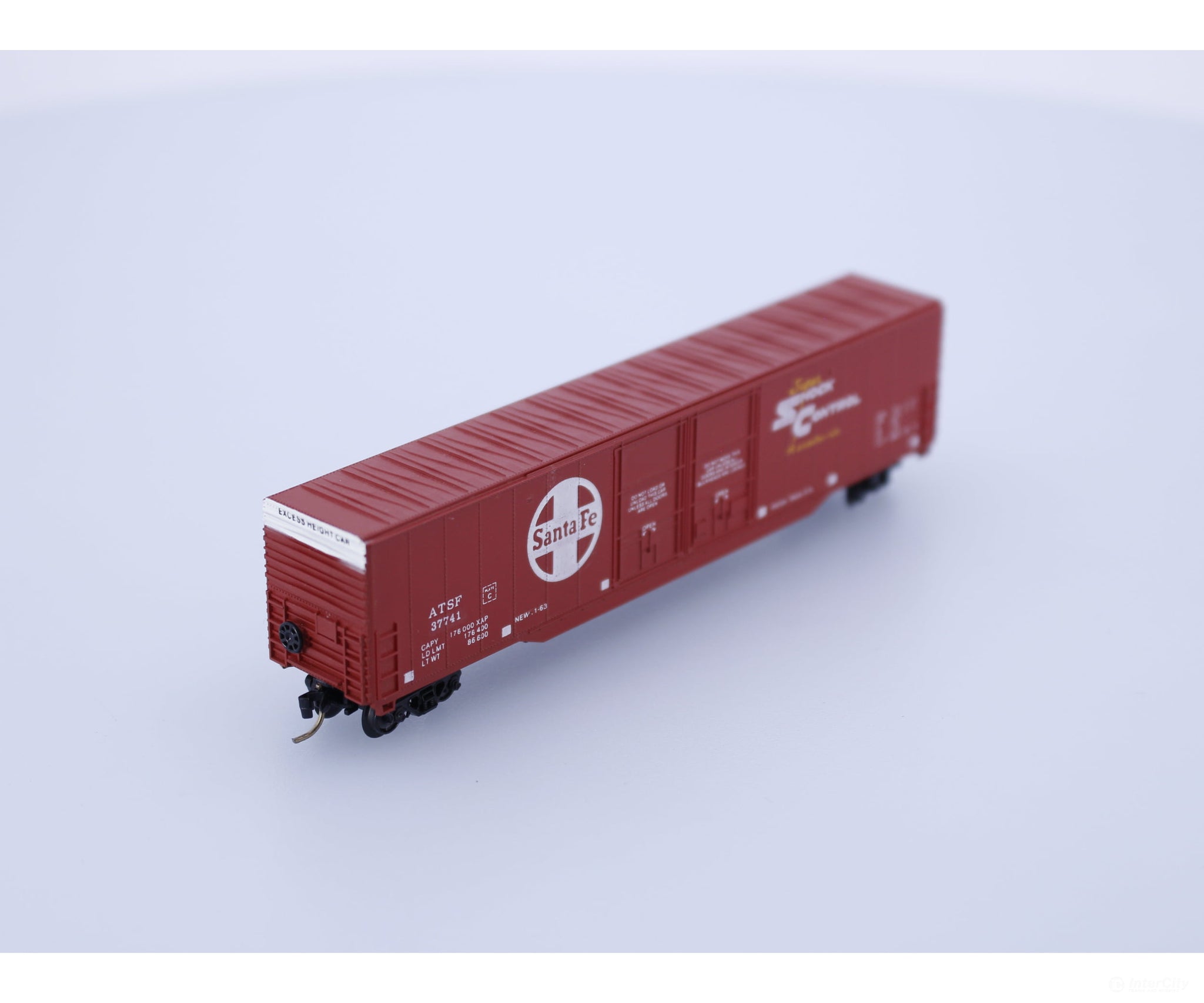 Con Cor 00015551 N 60 ft Boxcar Car 4 Santa Fe (SF) 37741 Freight Cars