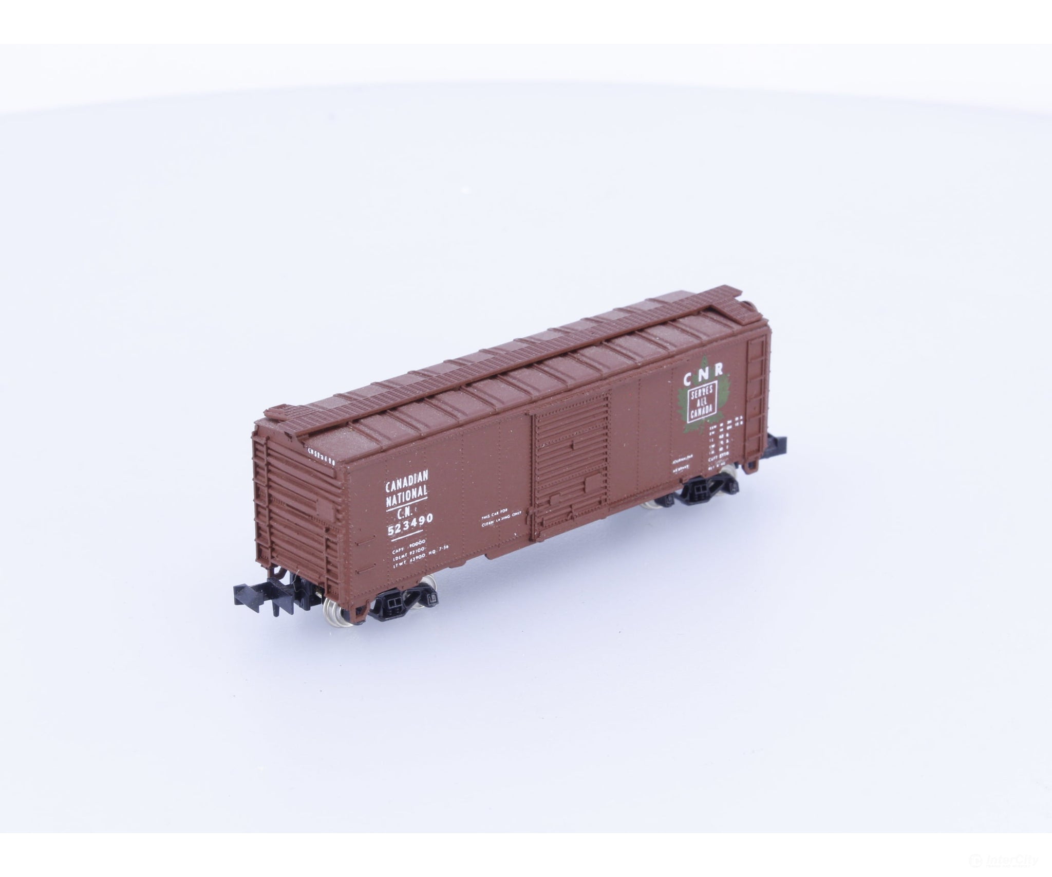 Con Cor 1235 N 40’ Single Door Boxcar Canadian National (CN) 523490 Freight Cars