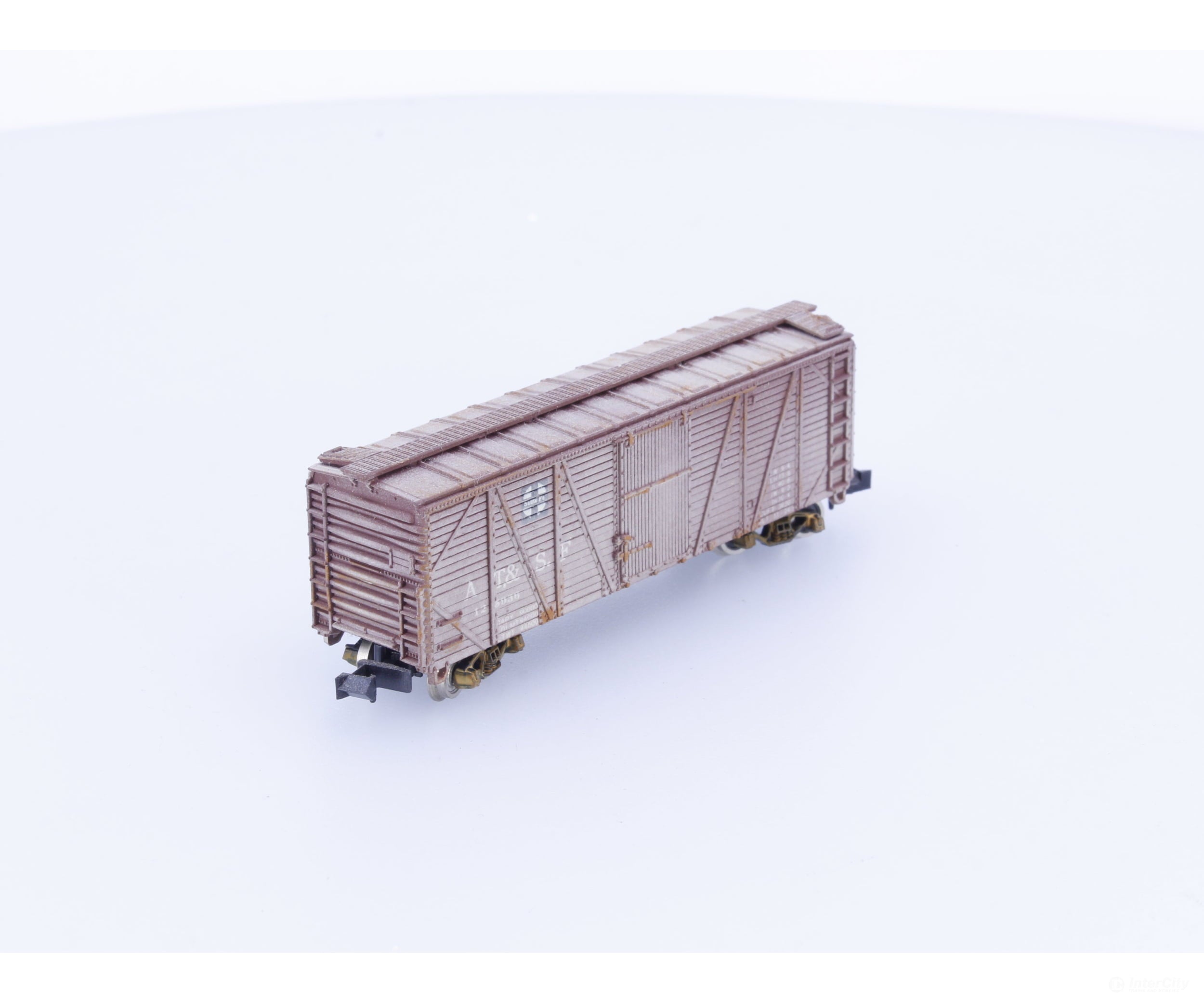 Con Cor 1301-C N 40’ Outside Braced Single Door Boxcar Atchison Topeka and Santa Fe (ATSF) 126936 Freight Cars