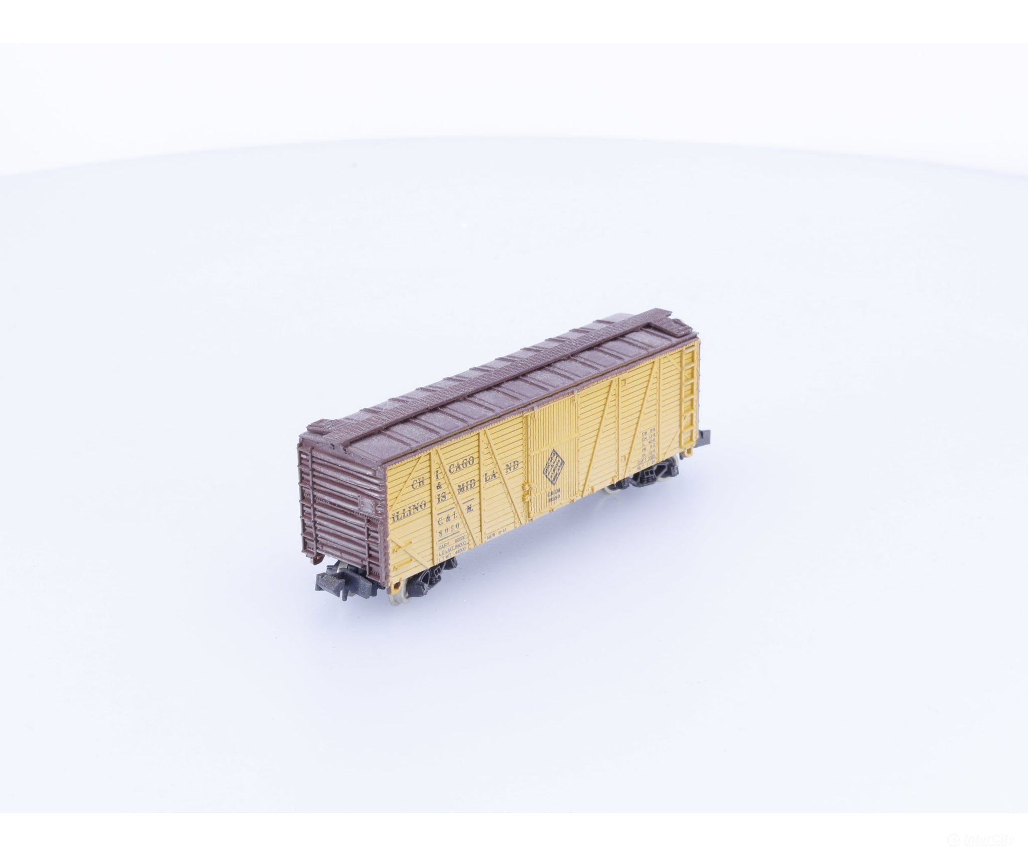 Con Cor 1301-E N 40’ Outside Braced Single Door Boxcar Chicago & Illinois Midland (C&IM) 8050 Freight Cars