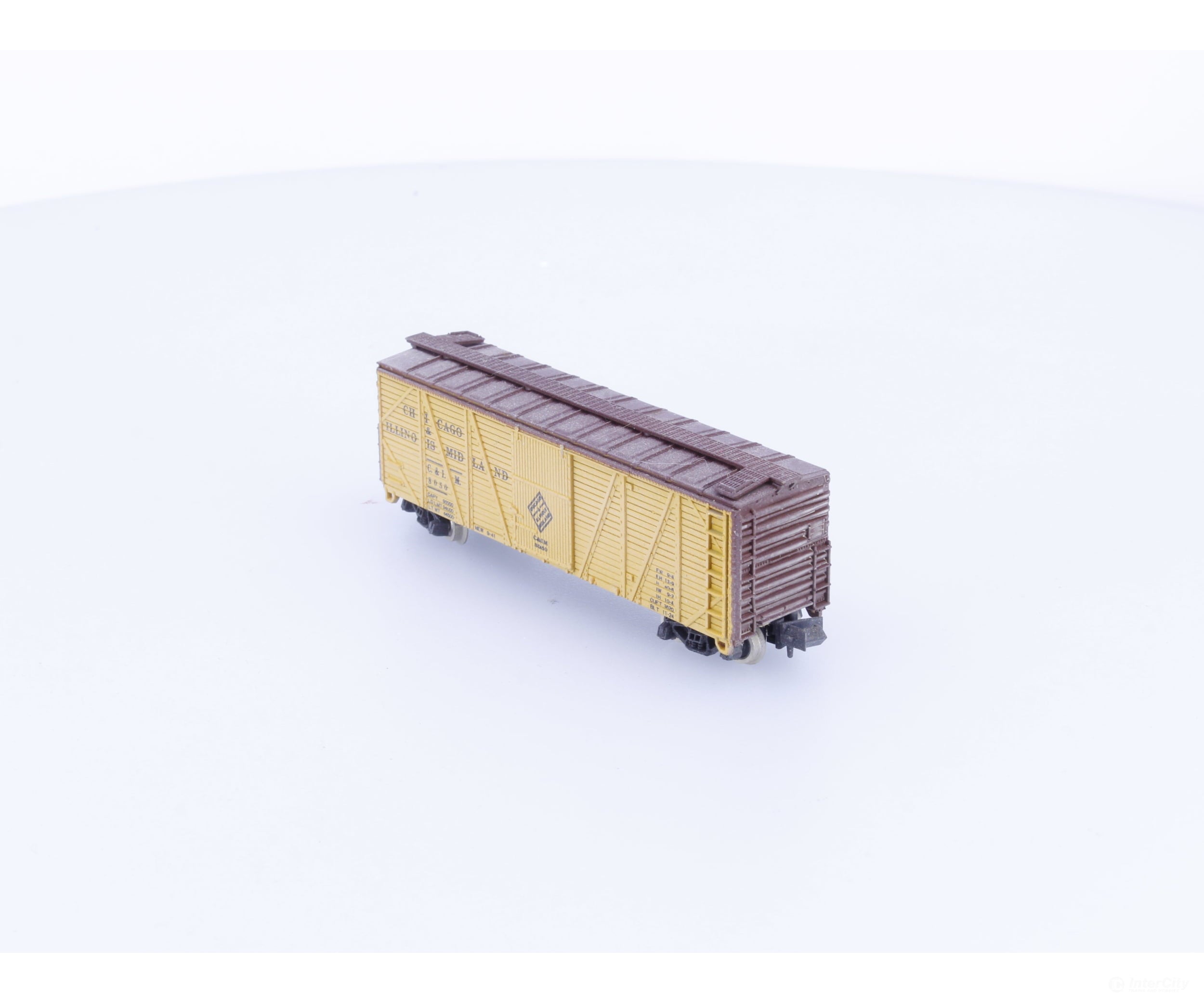 Con Cor 1301-E N 40’ Outside Braced Single Door Boxcar Chicago & Illinois Midland (C&IM) 8050 Freight Cars