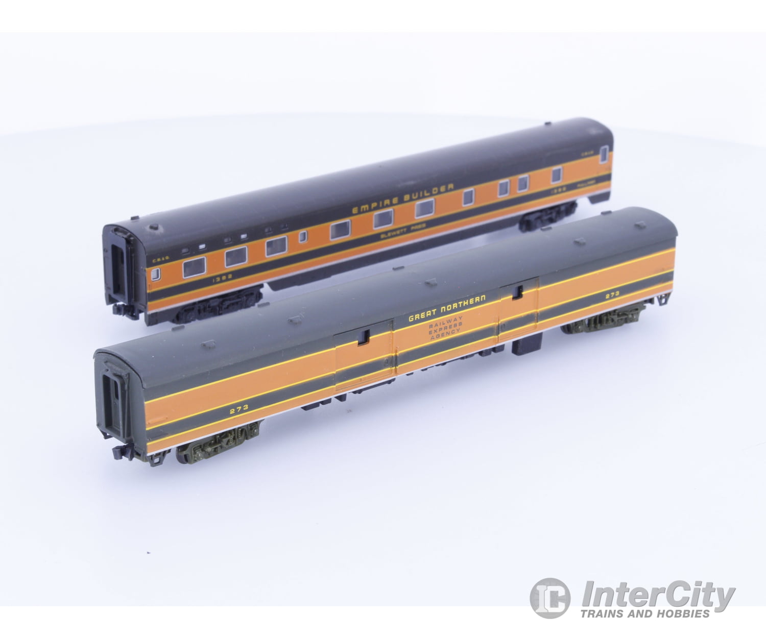 Con Cor GNPCBC N Empire Builder One Passenger Car One Baggage Express Car Great Northern (GN) 273,Blewett Pass