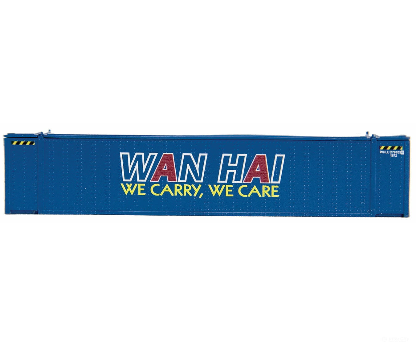 Con-Cor Ho 485505 48’ Intermodal Container 2-Pack - Ready To Run -- Wan Hai #1 (Blue Red White)