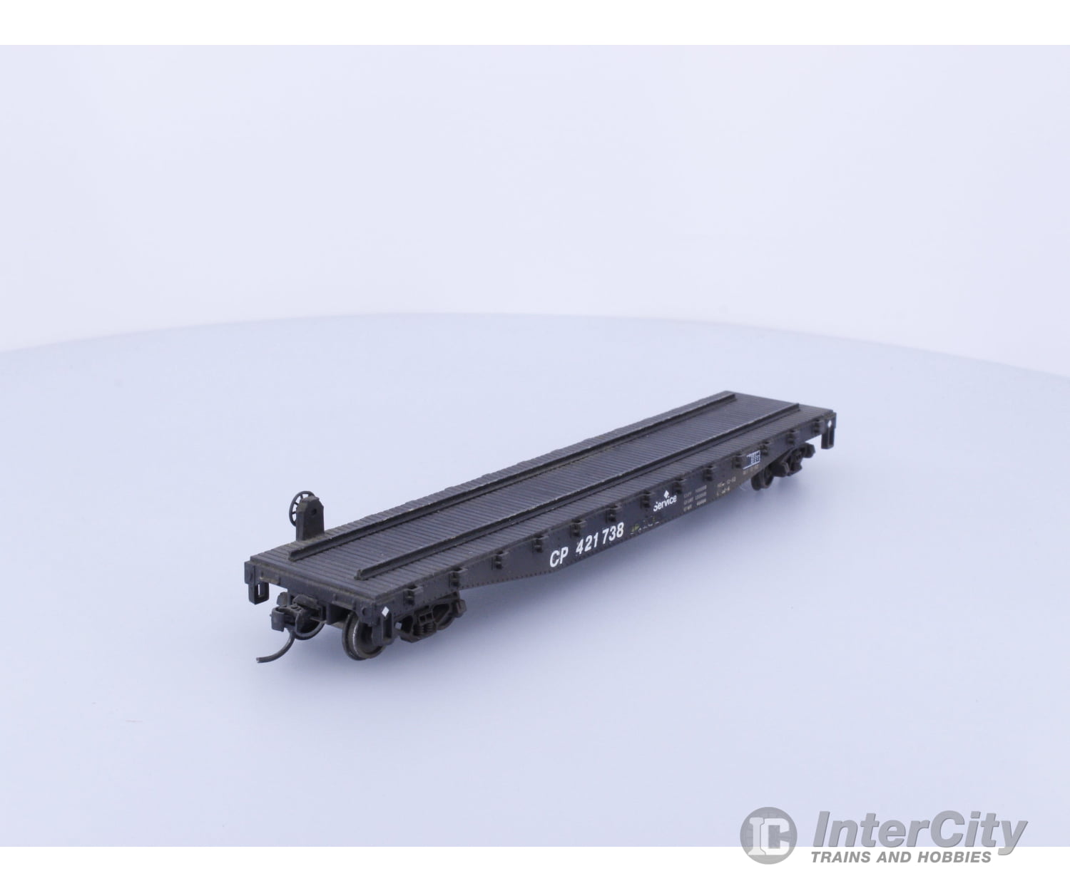 Cox HO Flat Car Weathered Canadian Pacific (CP) 421739 Freight Cars