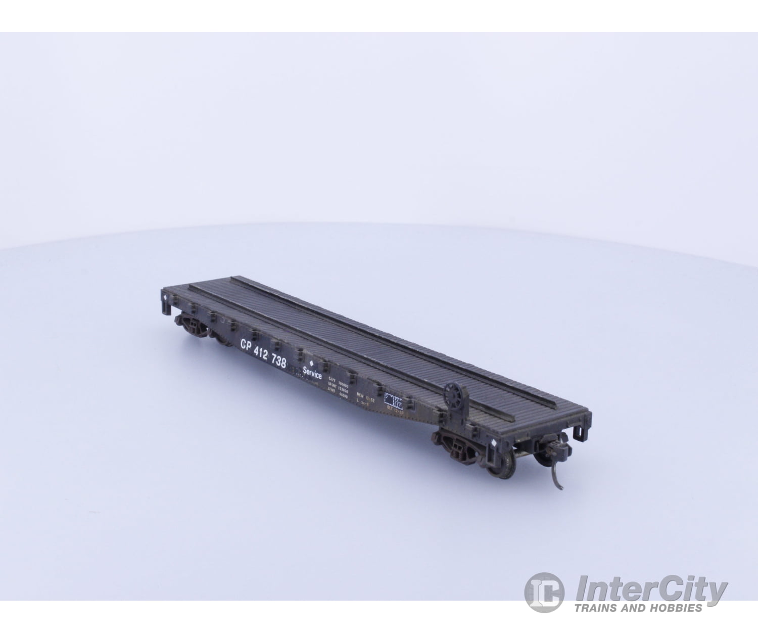 Cox HO Flat Car Weathered Canadian Pacific (CP) 421739 Freight Cars