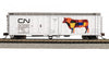 Bachmann N 17963 ACF 50' Steel Mechanical Reefer - Silver Series - Canadian National #235091 (Display Train Beef Car, white, brown)