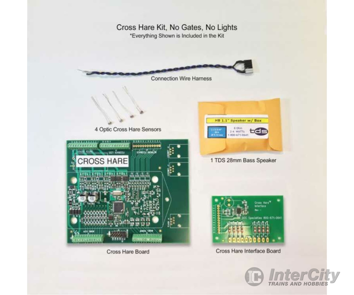 Dcc Specialties Crosskit Crosshare Railroad Highway Crossing Control - Kit -- W/Lighted Crossbuck