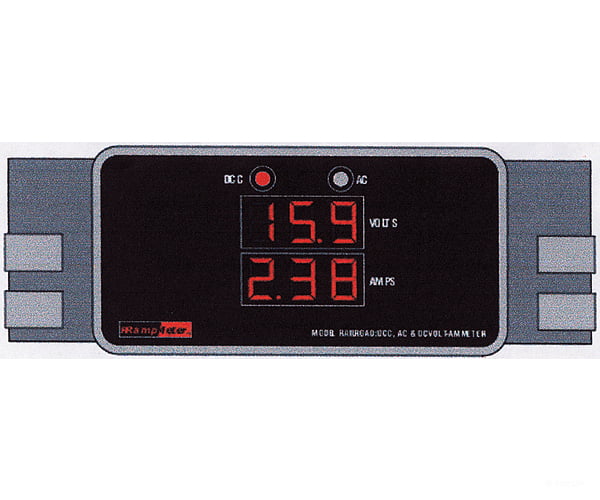 DCC Specialties RAMPMETER3 RRampmeter; Digital Meter for DCC DC & AC Volts & Amps - Version III (Enclosed with Clip