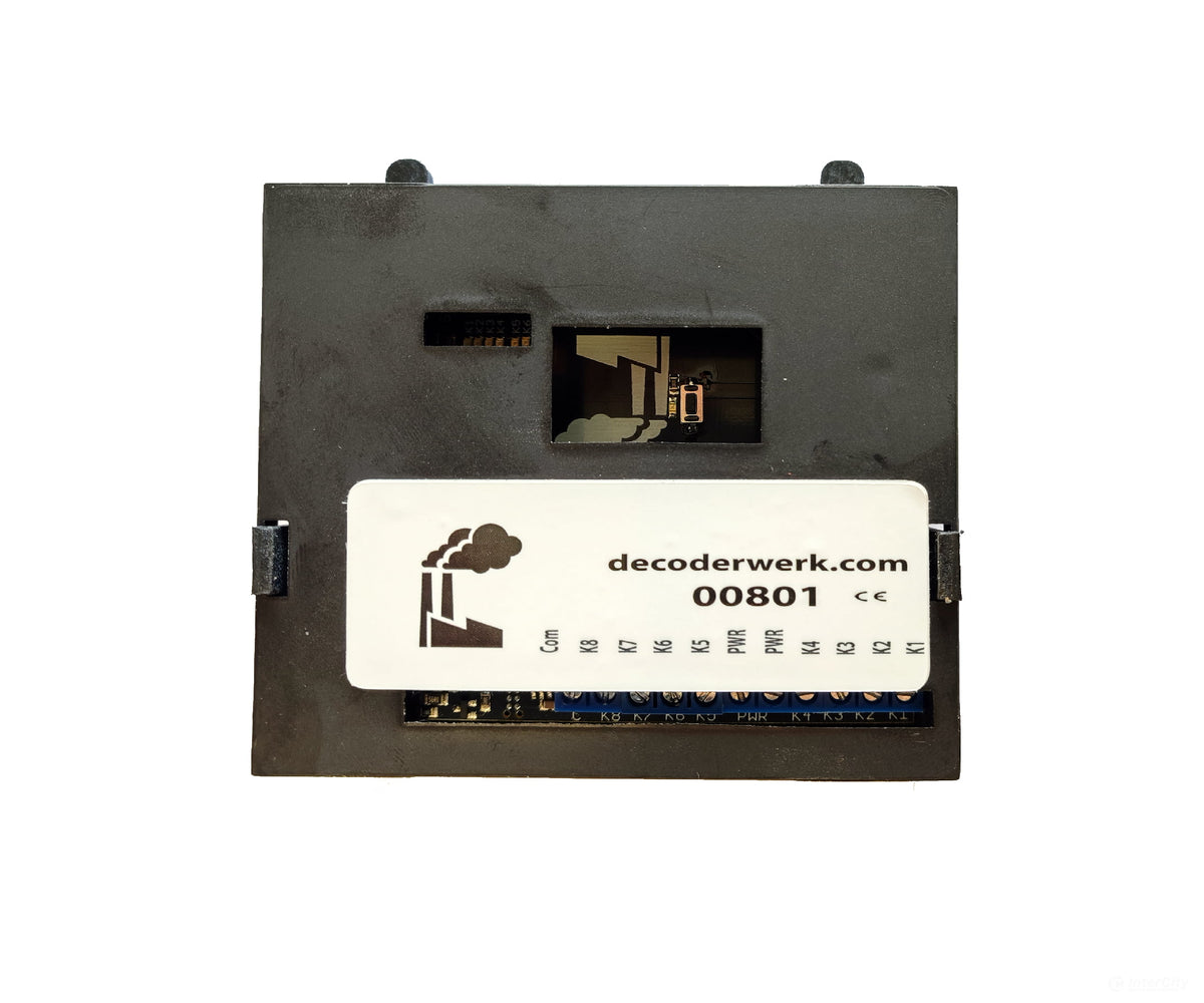 Decoderwerk 00801 8-channel feedback module (2-rail & 3-rail) ground-contact switching (RS/LocoNet/S88) (LocoNet + S88