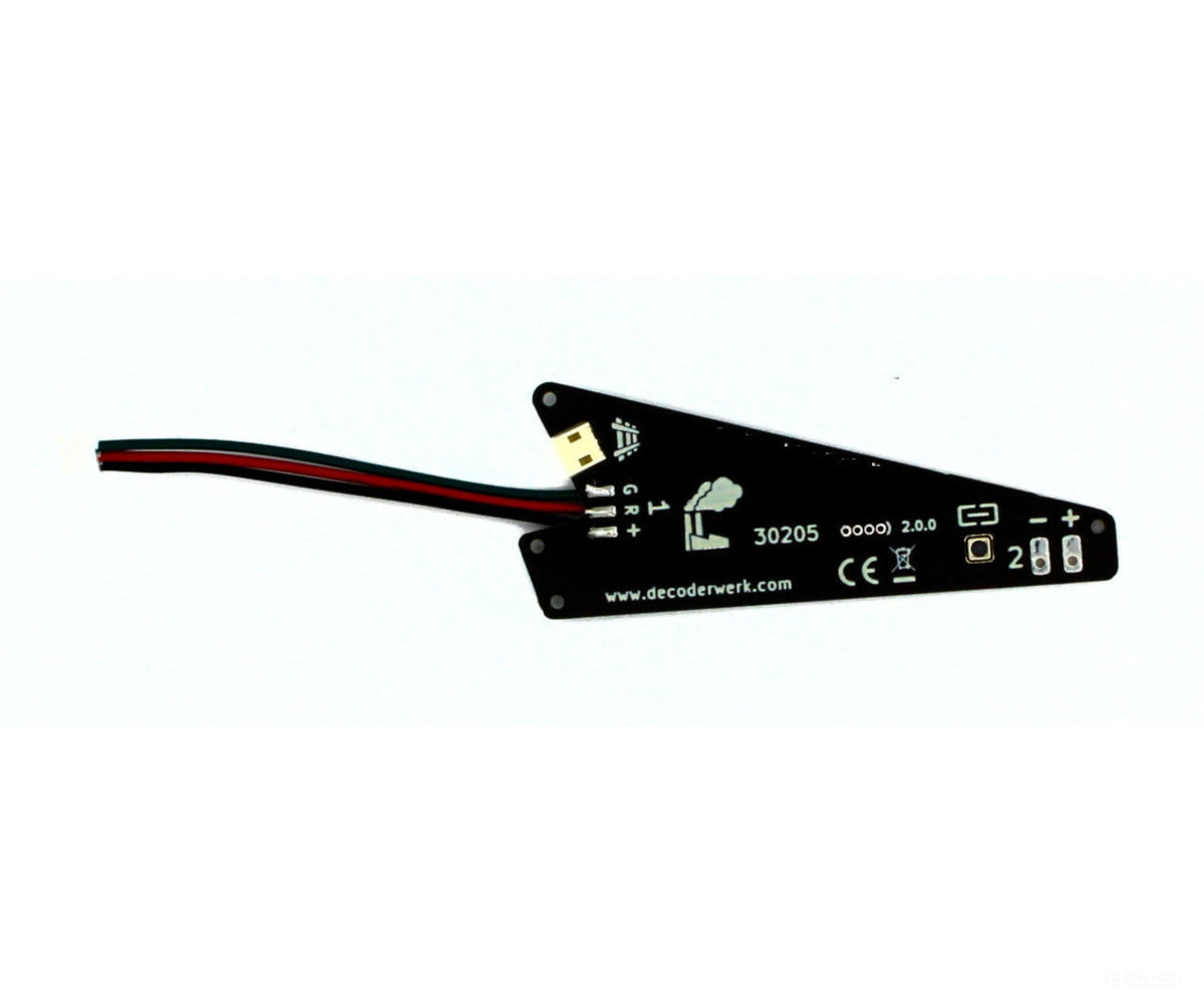 Decoderwerk 30205 C-Track turnout decoder for installation in Trix and Märklin C-Track with lantern output (DCC