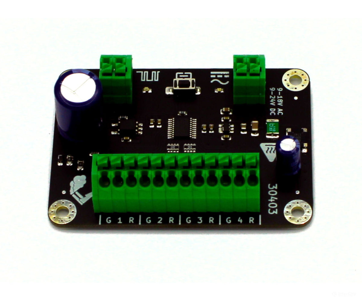 Decoderwerk 30403 4-channel decoder for controlling 4 solenoid-operated turnouts (DCC + Motorola) - Stationary Decoders