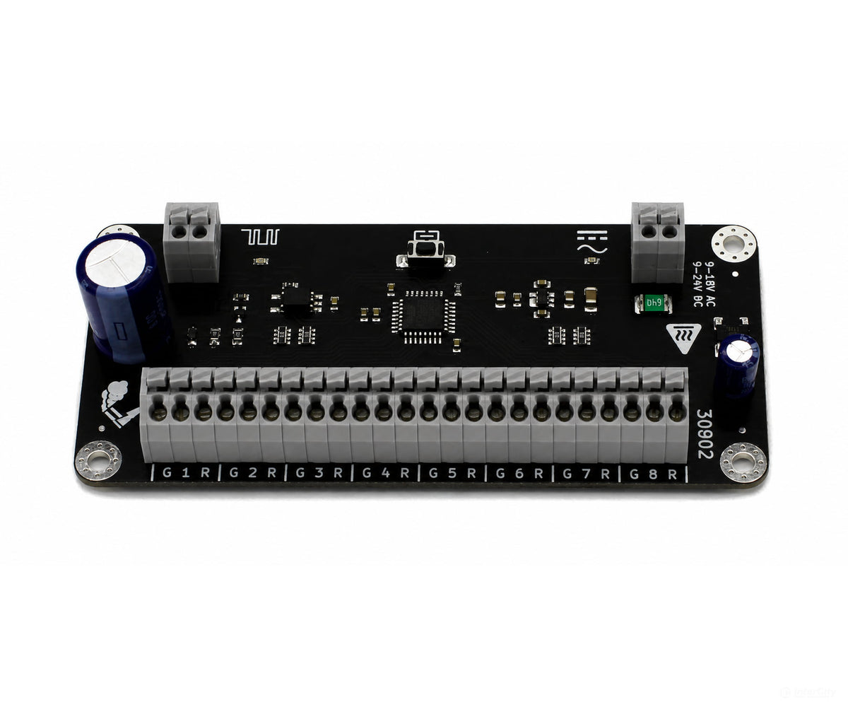 Decoderwerk 30902 8-channel decoder for controlling 8 solenoid-operated turnouts using AC power (DCC + Motorola)