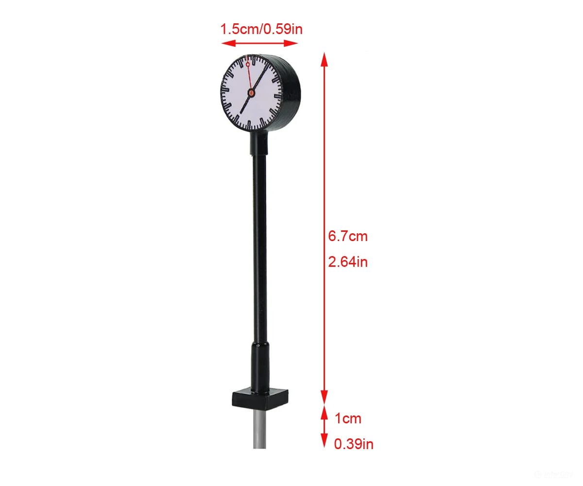 Decoderwerk A003 Illuminated station clock adjustable length suitable for scale N - Lighting & Electronics