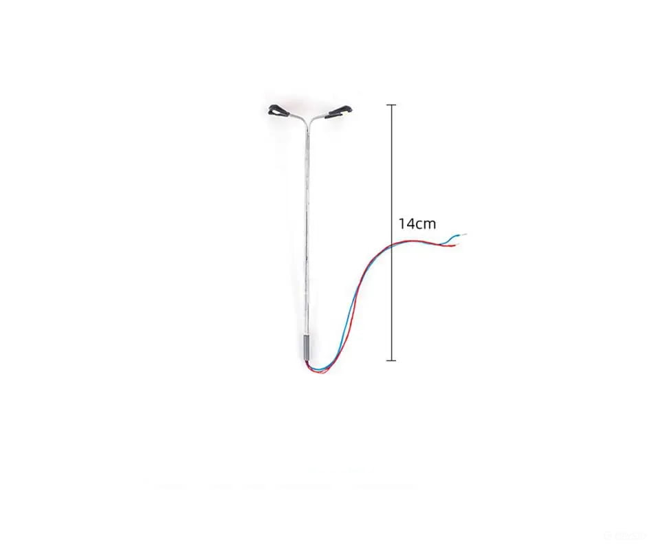 Decoderwerk A006 10x Double-arm station and street lamp height-adjustable suitable for N + H0 scales - Lighting &