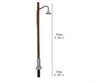 Decoderwerk A011 5x Station and industrial lamp (real wood mast and metal head) handmade H0 scale - Lighting &