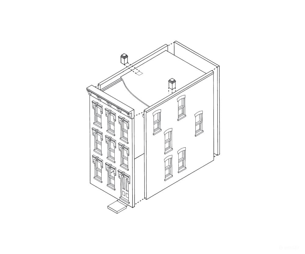 Design Preservation Models 10900 Townhouse #1 Ho Scale Structures