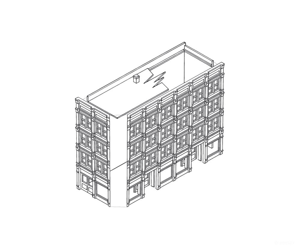 Design Preservation Models 11900 M.t. Arms Hotel Ho Scale Structures