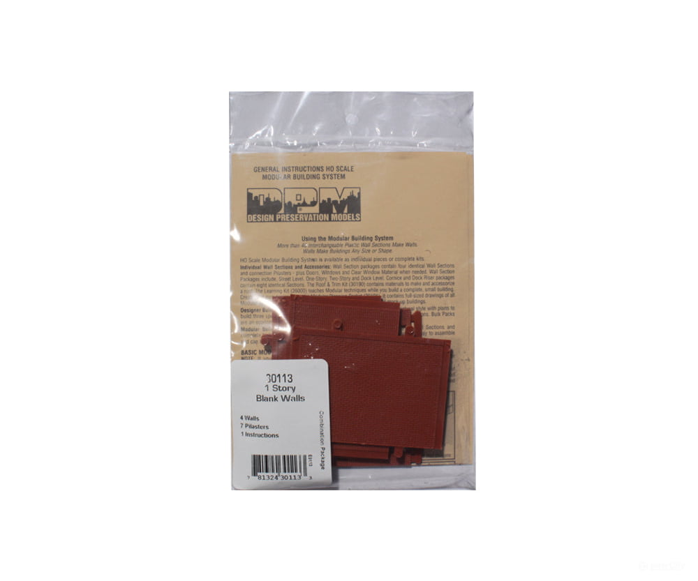 Design Preservation Models 30113 1St Story Blank Wall Ho Scale Structures