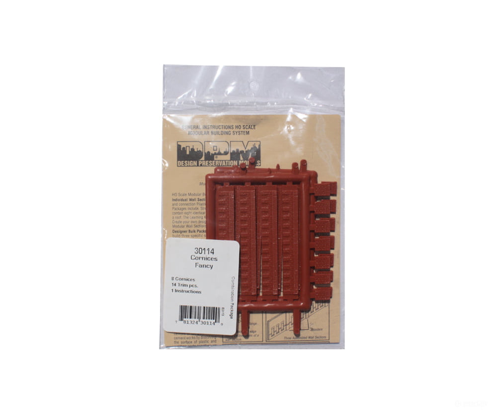 Design Preservation Models 30114 Cornice Fancy 8Pcs Ho Scale Structures