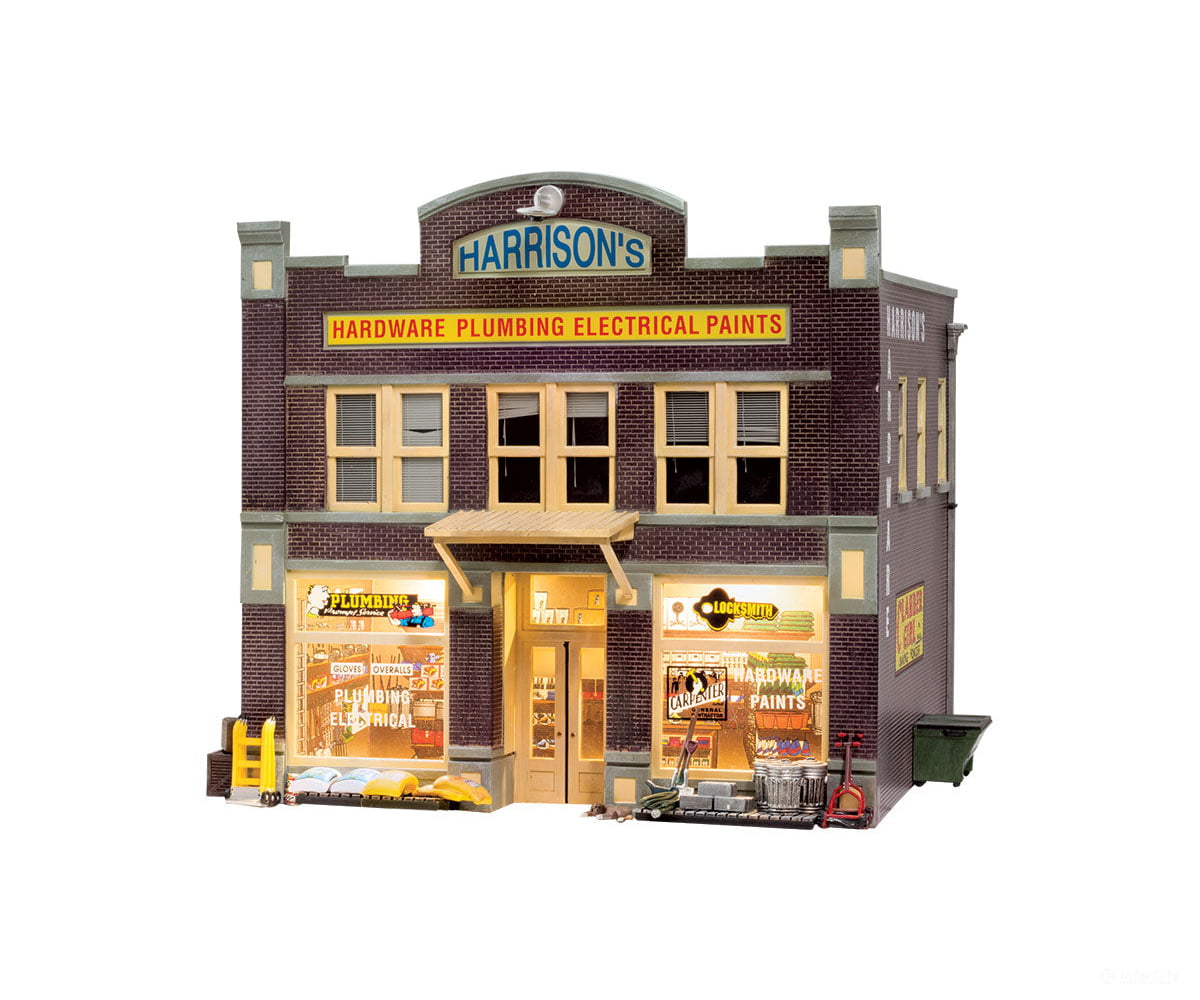 Design Preservation Models 5842 Harrison’s Hardware (Lit) O Scale Structures