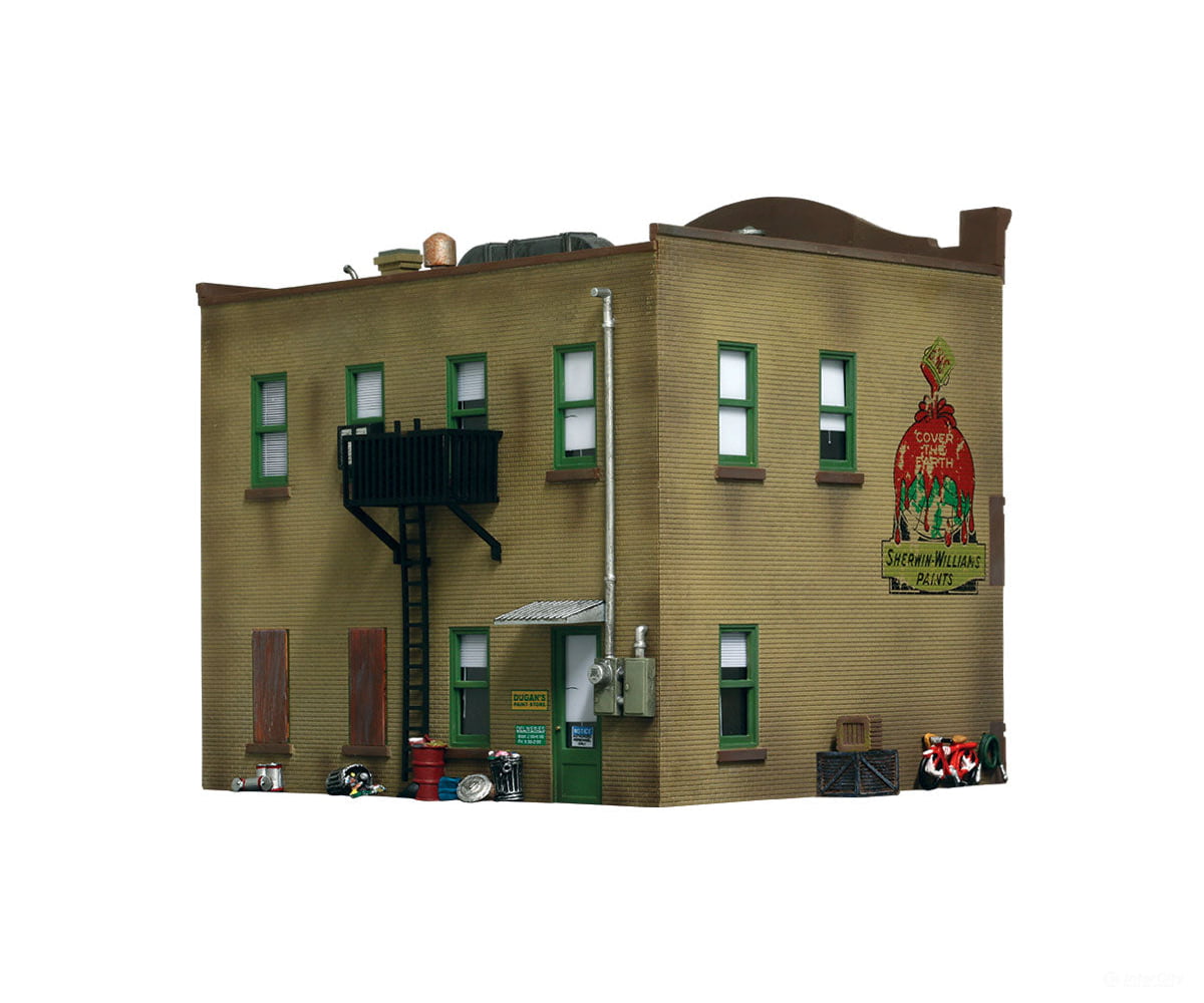 Design Preservation Models 5853 Dugans’s Paint Store (Lit) O Scale Structures