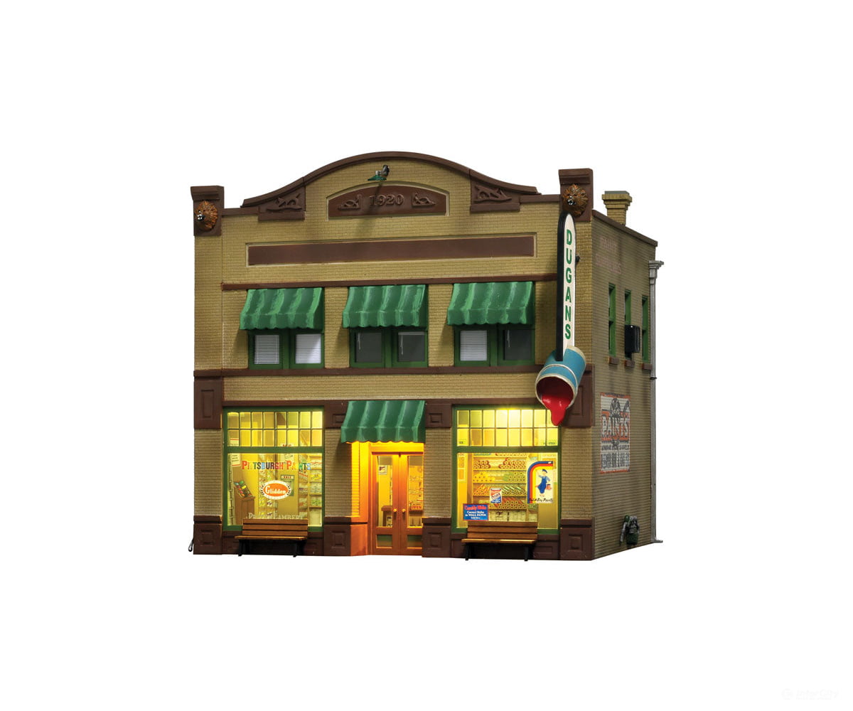 Design Preservation Models 5853 Dugans’s Paint Store (Lit) O Scale Structures