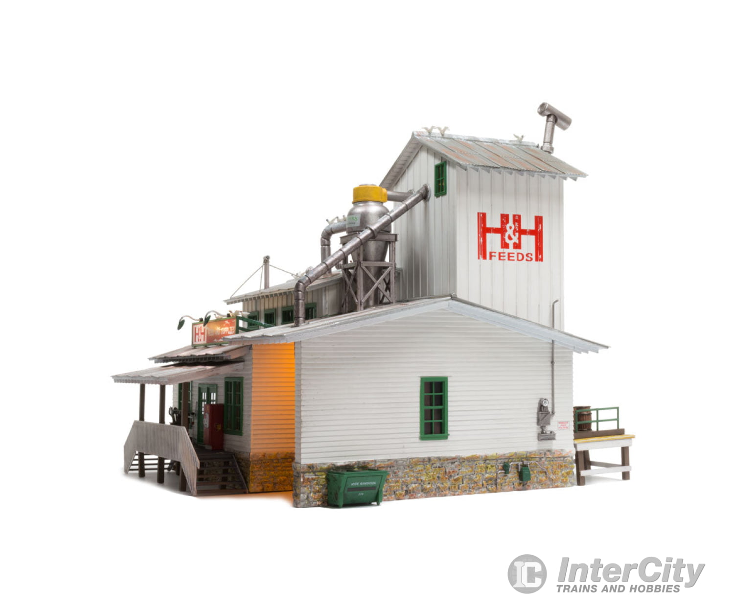 Design Preservation Models 5859 H&H Feed Mill (Lit) O Scale Structures