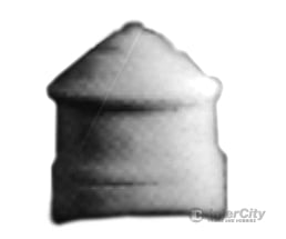 Detail Associates N 8003 Domes -- Sand Fluted Pkg(2) Detailing Parts