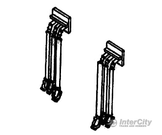 Details West HO 294 MU Hoses 3-Cluster 36’’ - Pre-1980 Locomotives pkg(4) Detailing Parts