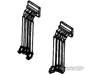 Details West HO 295 MU Hoses 4-Cluster 36’’ - Pre-1980 Locomotives pkg(4) Detailing Parts