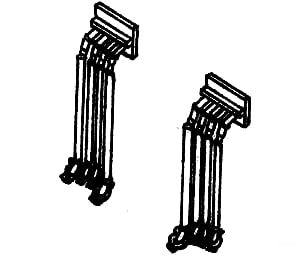Details West HO 295 MU Hoses 4-Cluster 36’’ - Pre-1980 Locomotives pkg(4) Detailing Parts