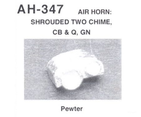Details West Ho Ah-347 Air Horn Shrouded 3 Chime Cb&Q Gn. Pewter Ea. Detailing Parts