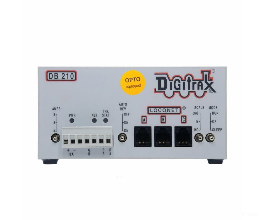 Digitrax DB210OPTO DB210-OPTO Single 3/5/8 Amp AutoReversing DCC Booster -- Opto-Isolated Version for Layouts w/Common-Rail Wiring - Default Title (IC-245-DB210OPTO)
