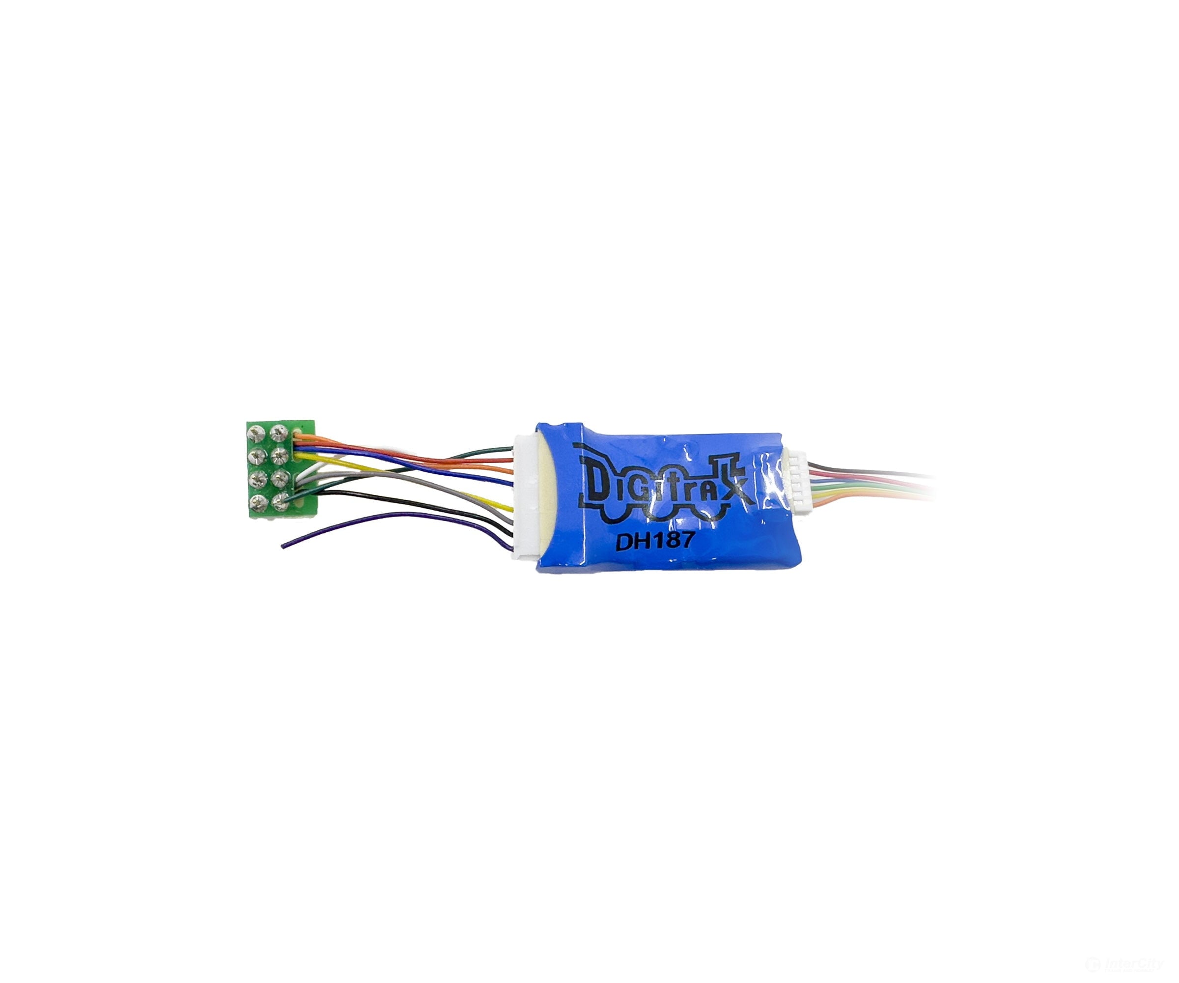 Digitrax DH187PS HO Mobile Decoder Med Plug w/ approx. 1.2’’ wires (1.5 amp) (8 func) Decoders