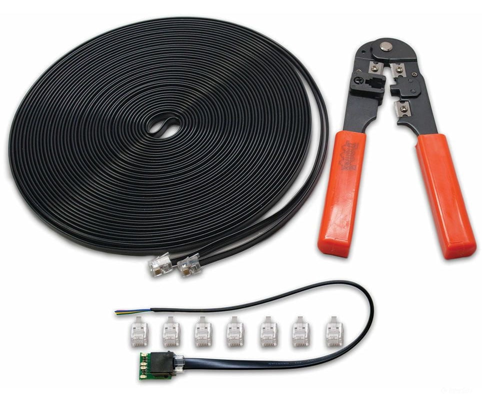 Digitrax LNCMK LocoNet Cable Maker Kit -- 50' Loconet Cable, Crimper Tool, LT1 Tester, 20 RJ12 Plugs - Default Title (CH-245-LNCMK)