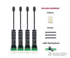Digitrax N SN2AB SN2AB Mainline Signaling Kit -- Includes 2 Single-Head A Signals, 2 Single-Head B Signals, 4 SMP1 Mounts - Default Title (CH-245-SN2AB)